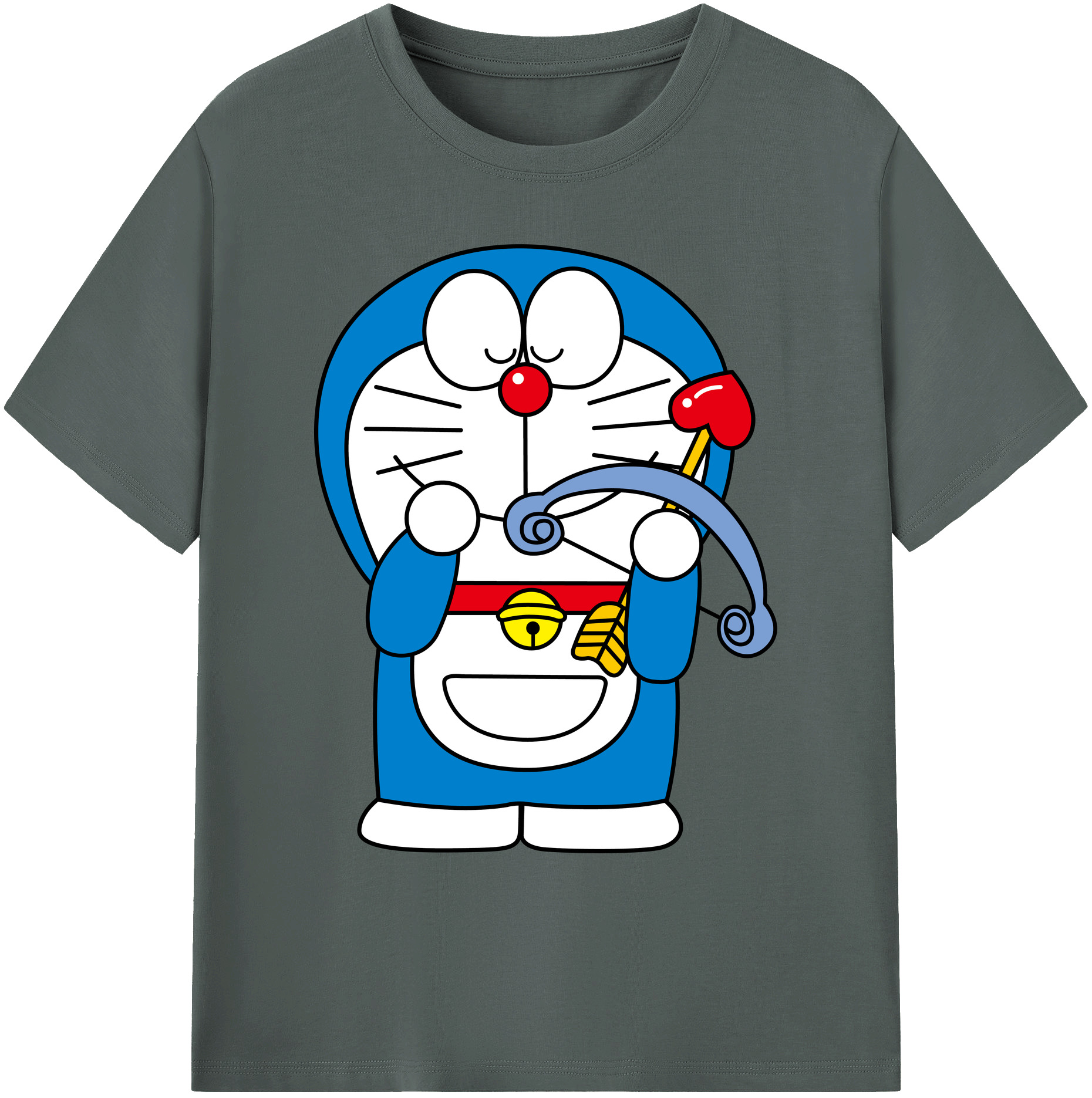 （画像用） ドラえもん Doraemon 綿100％ メンズ半袖Tシャツ｜肌触りやわらか＆通気性